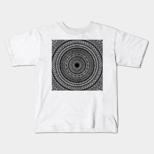 Black an white mandala art. Kids T-Shirt